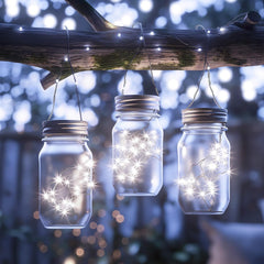 33Ft 100 LED Plug In Fairy Lights on Silver Coated Copper Wire, Pure White