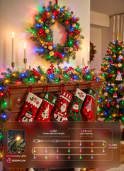 66FT 200 LED Smart RGB+W Christmas String Lights, Color Changing, App & Remote, Indoor Outdoor