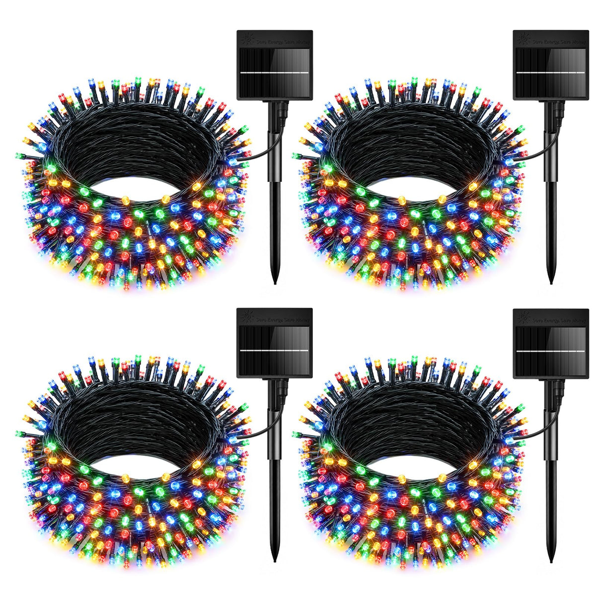 Minetom 4 Pack Solar Christmas Lights, Total 157FT 400 LEDs, 8 Modes