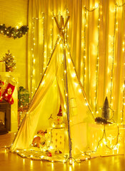 66FT 200 LED Warm White Christmas Tree Lights, 8 Twinkle Modes, Indoor Outdoor Decorations
