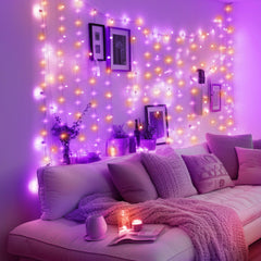 Minetom Halloween Curtain Lights, 300 LEDs Twinkle Fairy Lights, 8 Modes